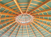 techos de madera redondo listoneado